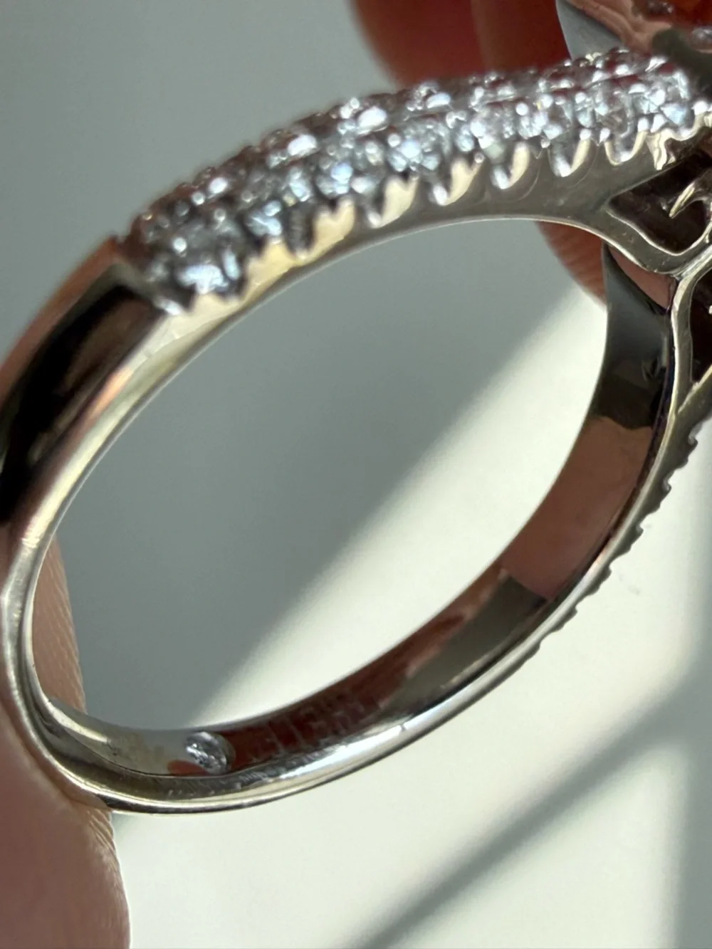 Kay Jewelers Radiant Halo Diamond Ring in White with Matching wedding band - Picture 10 of 15